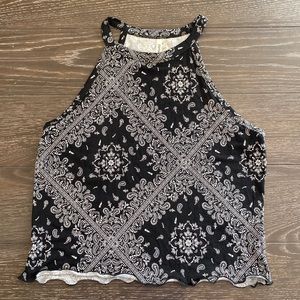 Bandana print crop tank
